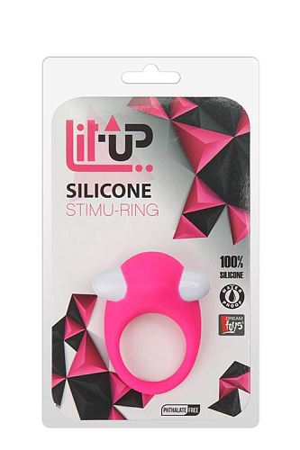 Розовое эрекционное кольцо Dream Toys LIT-UP SILICONE STIMU RING 6 21236
