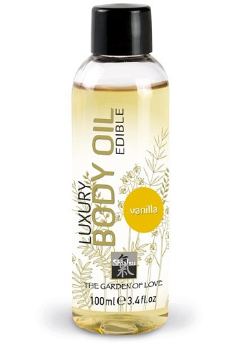 Съедобное массажное масло с ароматом ванили Shiatsu 66015