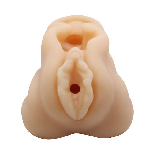 Мастурбатор-вагина телесного цвета  без вибрации с необычным дизайном Baile BM-009184-1