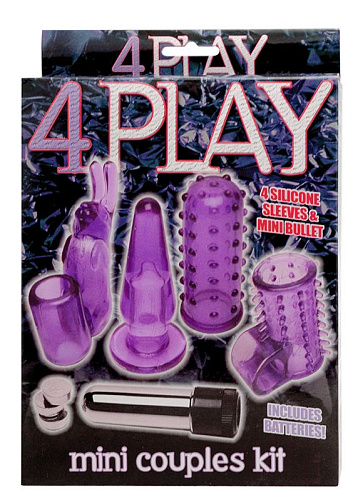 Фиолетовая вибропулька с 4 насадками Seven Creations 2K667CPU BX GP