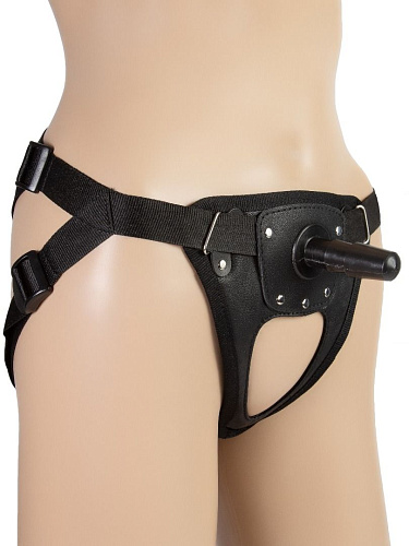 Чёрные трусики с плагом LOVETOY (А-Полимер) Classic КАЛИГУЛА 9801