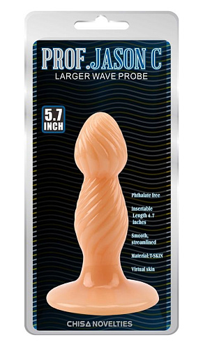 Телесная анальная втулка Chisa Large Wave Probe CN-101463186 (14,5 см)