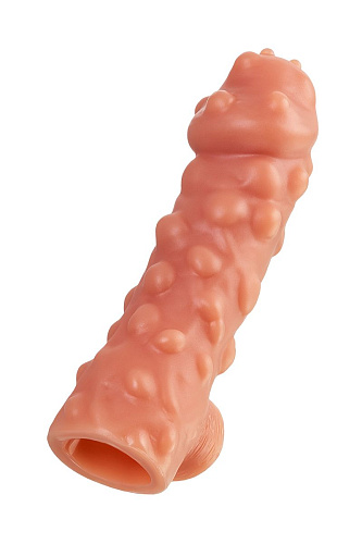 Телесная насадка на фаллос с крупными бугорками KOKOS EXTREME SLEEVE RES.003-L (17,6 см)