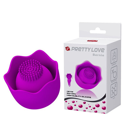 Лиловая насадка-цветок для жезлового вибратора Baile Bernie BI-014540