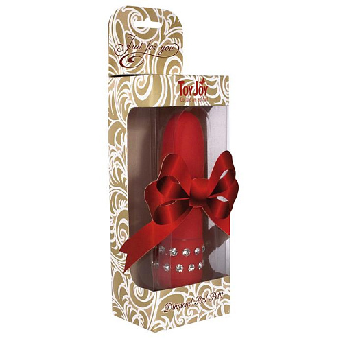 Красный мини-вибратор с кристаллами Toy Joy Diamond Red Petit 3006009895 (11 см)