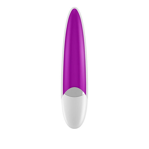 Мини-вибратор цвета фуксии OVO D2 WHITE/VIOLET (11,5 см)