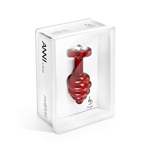 Красный винтовой анальный плаг DIOGOL ANNI Ano red T1 8120010034 (6 см)