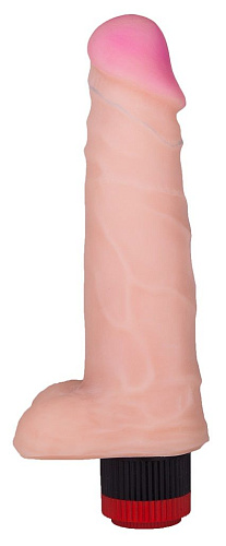 Вибратор-реалистик с мошонкой телесного цвета LOVETOY (А-Полимер) ART-Style №8 001307 (19 см)