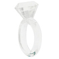 Прозрачное эрекционное кольцо в виде колечка Seven Creations SILICON DIAMOND COCKRING05-160cl