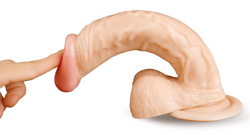 Телесный фаллоимитатор на присоске Brazzers DWS011 (24 см)