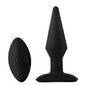 Чёрный анальный вибромассажёр Dream Toys WIRELESS REMOTE PLUG 21697 (13 см)
