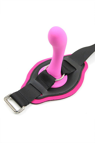 Розовый страпон с креплением на бедро Romfun ZW-018 (13 см)