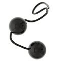 Чёрные вагинальные шарики на мягкой сцепке Dream Toys GOOD VIBES PERFECT BALLS 20078