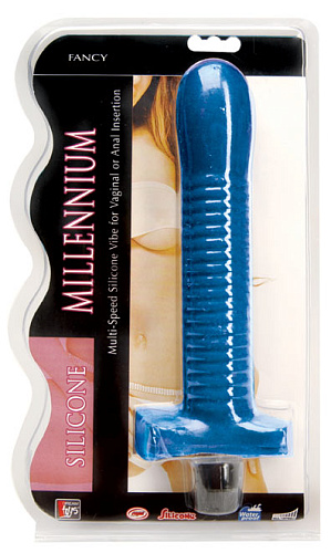 Синий многоскоростной силиконовый вибратор Dream Toys 20138 (18 см)