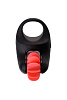 Чёрно-красное эрекционное виброкольцо Erotist 548003
