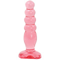Розовая анальная пробка Doc Johnson Crystal Jellies 5 Anal Delight 0283-01-CD (14 см)