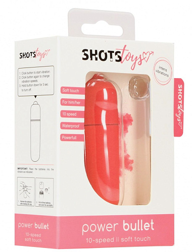 Розовая вибропуля Shots Media BV Power Bullet SHT028PNK (6,2 см)