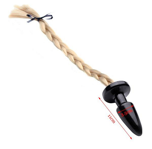 Пробка с длинным хвостом 4sexdreaM «Блонди» 47008 (11 см)