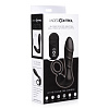 Чёрный вибростимулятор простаты XR Brands Silicone Prostate Vibrator and Strap with Remote Control AF871 (14,35 см)