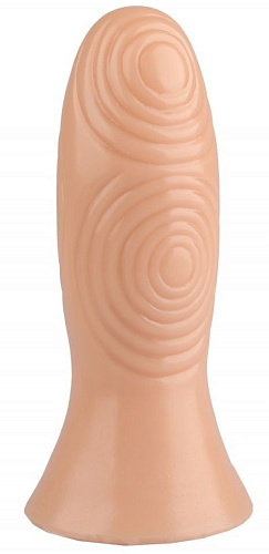 Телесная анальная втулка с рельефом Сумерки богов 1017-13 BX DD (17 см)