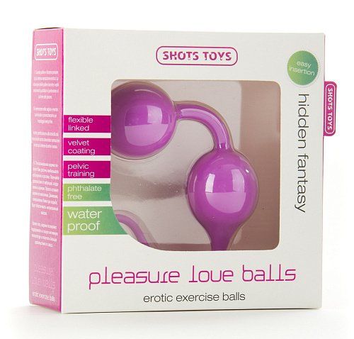 Розовые вагинальные шарики Shots Media BV Pleasure Love Balls SHT079PNK