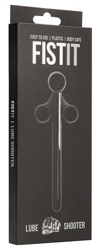 Чёрный шприц для введения лубриканта Shots Media BV Lube Shooter FST009BLK