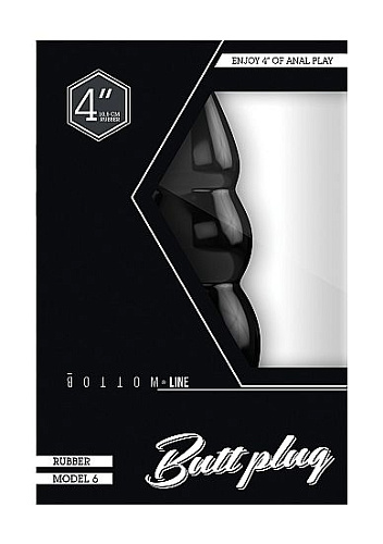 Чёрный анальный стимулятор Shots Media BV Bottom Line Model 6 BTM021BLK (10,5 см)