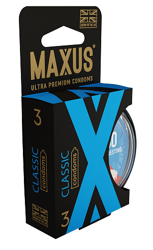 Классические презервативы в пластиковом кейсе Maxus AIR Classic №3 (3 шт)