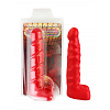 Красный анальный стимулятор с мошонкой Сумерки богов 4052-22 BX DD (14 см)