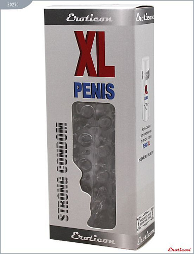 Прозрачная насадка с шипиками и хвостом Eroticon 30270 (11 см)