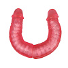 Розовый двухголовый гнущийся фаллоимитатор Baile BI-010011G-0101 (36 см)