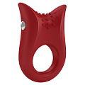 Красное эрекционное виброкольцо OVO B2 RED