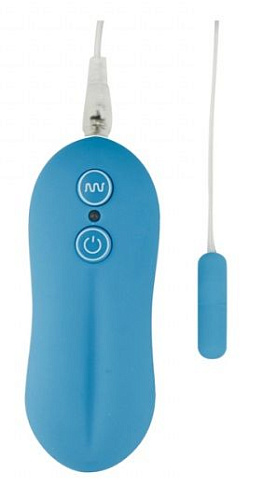 Вибропуля голубого цвета с 10 режимами вибрации Howells 35005Blue