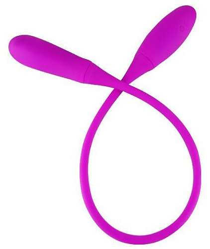 Лиловый двусторонний гибкий вибратор Baile Snaky Vibe BI-014327-3 (60 см)