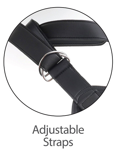 Телесный сдвоенный поясной страпон Pipedream Strap-On Harness with 7 Two Cocks One Hole PD5644-21 (19,1 см)