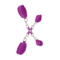Фиолетовый комплект оков Velcro hand and leg cuffs Shots Media BV OU052PUR