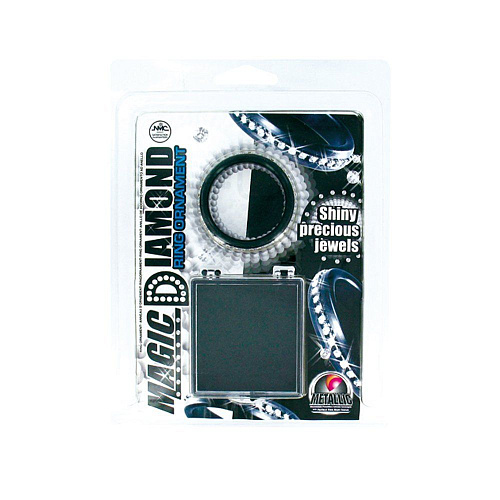 Чёрное эрекционное кольцо со стразами NMC MAGIC DIAMOND 170133