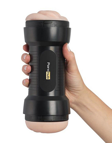 Телесный двусторонний мастурбатор Pornhub Double Down «вагина и анус» 95701