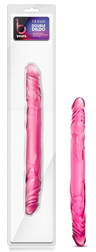Розовый двусторонний фаллоимитатор Blush Novelties 14 Double Dildo BL-29750 (35,5 см)