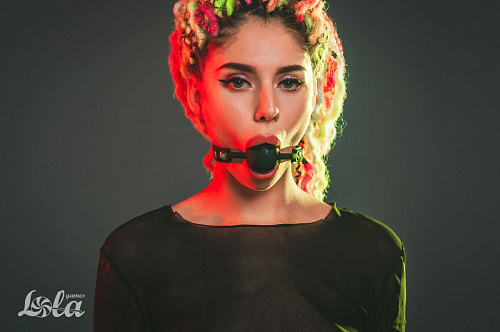 Чёрный силиконовый кляп-шар Lola toys Dolce Vita 1148-01lola