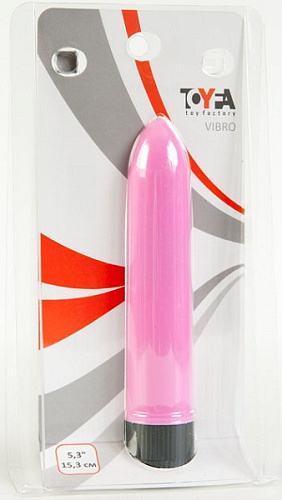 Гладкий фиолетовый вибратор из пластика ToyFa 811001-4