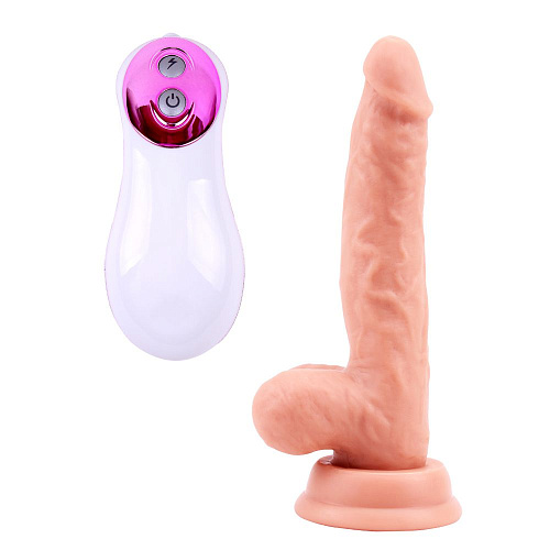 Вибратор-реалистик с пультом управления телесного цвета Chisa 221833650 (17,2 см)