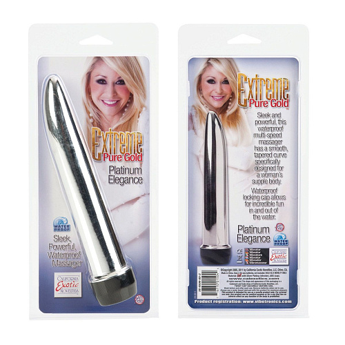 Серебряный вибромассажёр California Exotic Novelties Platinum Elegance SE-0506-05-2 (17 см)