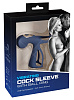 Синяя вибронасадка на пенис Orion Vibrating Cock Sleeve with Ball Ring 05948650000