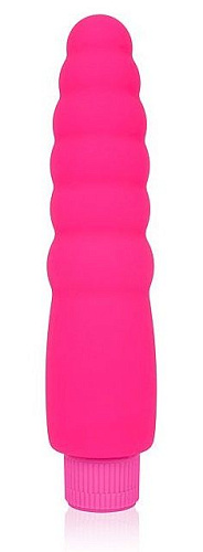 Розовый силиконовый вибратор Bior toys Cosmo CSM-23091 (15 см)