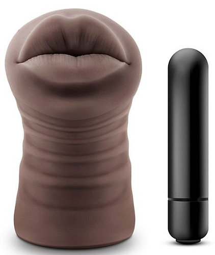 Коричневый мастурбатор-ротик Blush Novelties Renee BL-73536