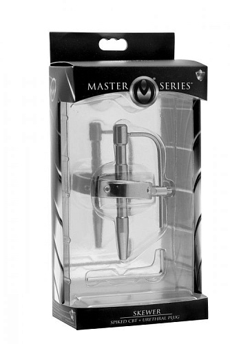 Стальной уретральный плаг XR Brands Skewer Spiked CBT and Urethral Plug AE845