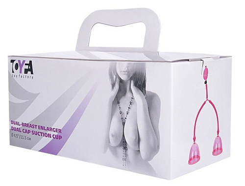 Вакуумный массажёр розового цвета для груди ToyFa 889005