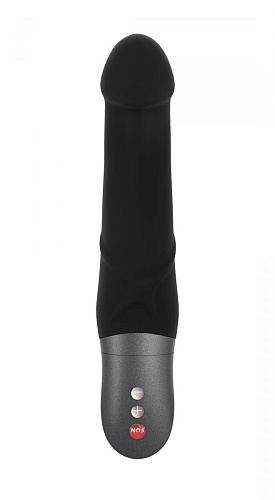 Чёрный вибратор с чуть загнутой головкой Fun Factory Mr Boss 7308 (20,2 см)