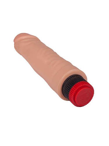 Гелевый вибратор с крупной головкой телесного цвета LOVETOY (А-Полимер) 111100 (17,5 см)